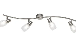 Avlånga Takspotlights|Takspot Med Minst 4 Lampor-Reality Colmar Spotlight 4-delad E14 borstad stål