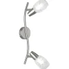 Takspot Med 2 Lampor < Reality Colmar Spotlight 2-delad E14 borstad stål