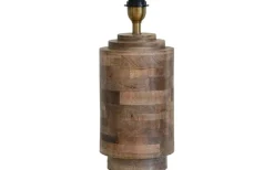 Lampfötter-Hallbergs Columna Lampfot 40cm Åldrat Trä