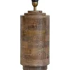 Lampfötter-Hallbergs Columna Lampfot 50cm Åldrat Trä