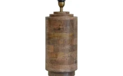 Lampfötter-Hallbergs Columna Lampfot 50cm Åldrat Trä