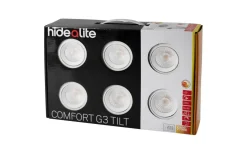 230V Led Spotlights < Hidealite Comfort G4 Quick ISO Tilt 6-Pack Vit Dim to Warm 7,5W IP44