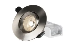 230V Led Spotlights < Hidealite Comfort G3 Tilt Borstad Stål Dim to Warm 7,5W IP44