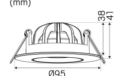230V Led Spotlights < Hidealite Comfort G3 Tilt Borstad Stål Dim to Warm 7,5W IP44