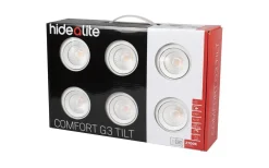 230V Led Spotlights-Hidealite Comfort G3 Tilt 6-Pack Vit 2700K 7,5W IP44