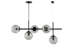 Avlånga Taklampor-Dyberg Larsen Como Taklampa 93cm Rök/Svart