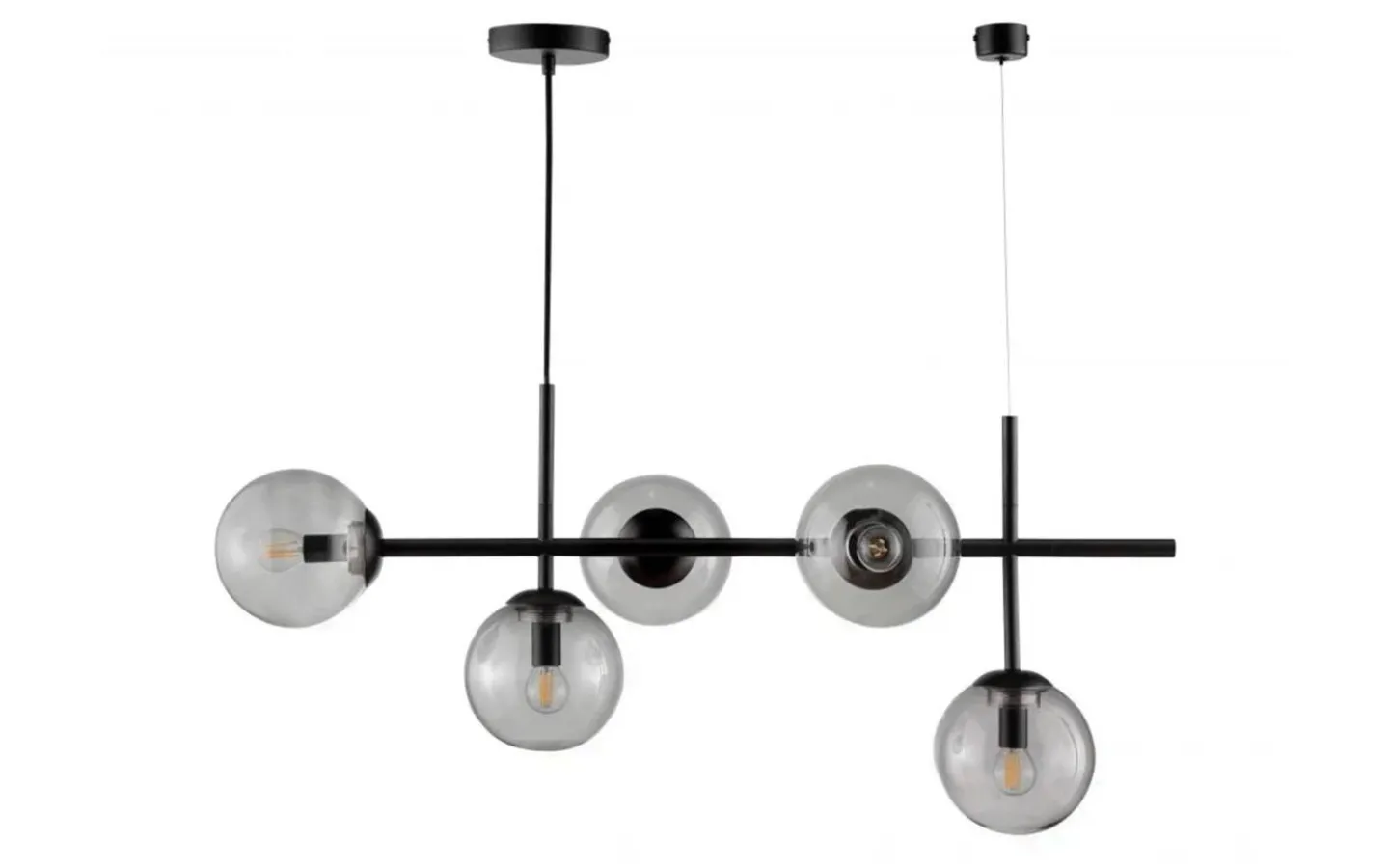 Avlånga Taklampor-Dyberg Larsen Como Taklampa 93cm Rök/Svart