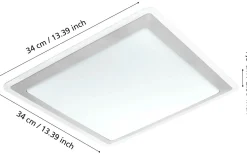 Plafonder < Eglo Competa Plafond 34cm LED 3000K 21W Vit