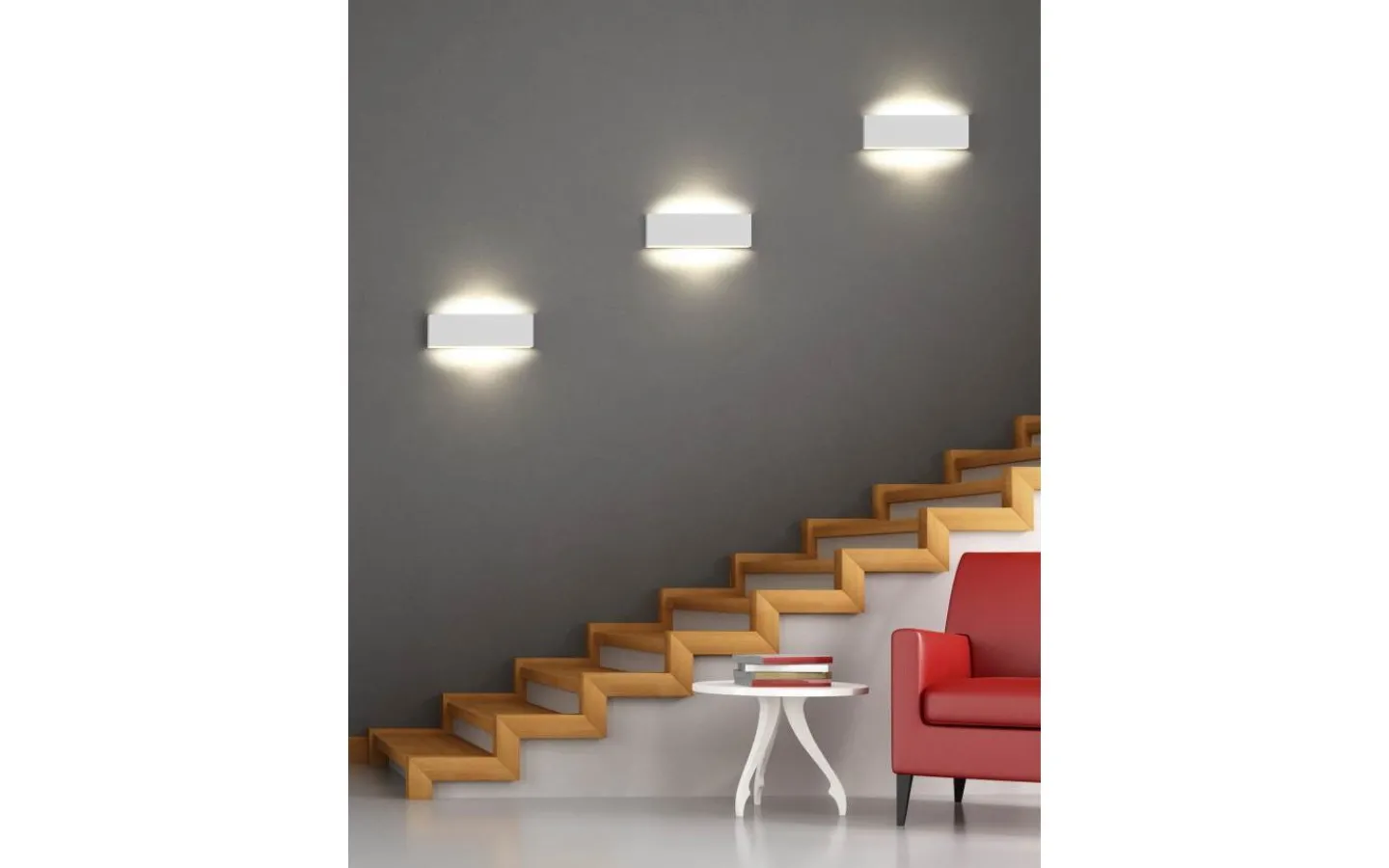 Lampetter-Trio Lighting Concha Vägglampa LED 28cm mattvit