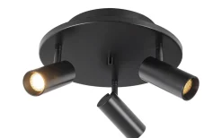 Runda Takspotlights|Takspot Med 3 Lampor < Aneta Concord Takspotlight 34cm LED 3x7W 3000K Svart