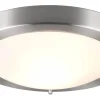 Badrumslampor Tak < Trio Lighting Condus H2O Plafond E27 borstad stål IP44