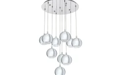Stora Taklampor Ø50-69 Cm < Eglo Conessa Taklampa 58cm GU10 LED 3000K 10x3W Krom
