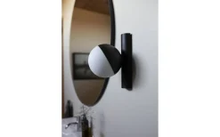 Badrumslampor Vägg|Lampetter < Globen Lighting Contur Vägglampa 15cm IP44 Svart/Vit