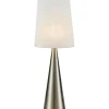 Vardagsrum|Bordslampor-Markslojd Conus Bordslampa 64cm Satin Nickel/Offwhite