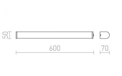 Badrum|Badrumslampor Vägg-Rendl Corazon Vägglampa Krom 60cm LED 15W IP44 3000K