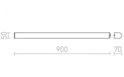 Badrum|Badrumslampor Vägg-Rendl Corazon Vägglampa Krom 90 cm LED 20W IP44 3000K