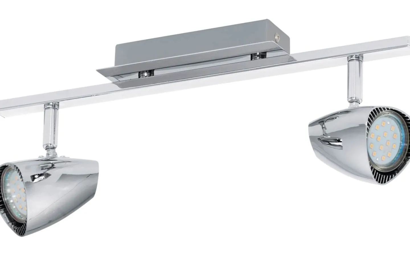Avlånga Takspotlights|Takspot Med 2 Lampor < Eglo Corbera Takspotlight 39cm GU10 LED 3000K 2x2,8W Krom