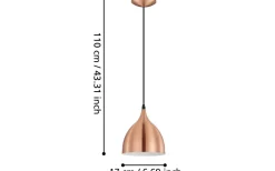 Fönsterlampor < Eglo Coretto Fönsterlampa 17cm Borstad Koppar