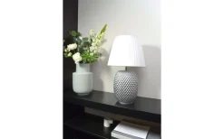 Bordslampor-Aneta Cornelia Bordslampa 42cm Silver/Vit