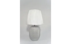 Bordslampor-Aneta Cornelia Bordslampa 42cm Silver/Vit