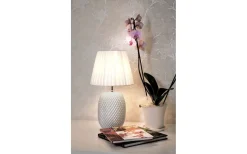 Bordslampor-Aneta Cornelia Bordslampa 42cm Silver/Vit