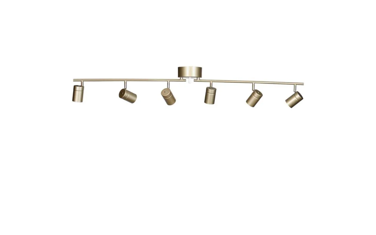 Avlånga Takspotlights|Takspot Med Minst 4 Lampor-By Rydens Correct Takspotlight 124cm 6xGU10 Guld