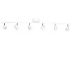 Avlånga Takspotlights|Takspot Med Minst 4 Lampor < By Rydens Correct Takspotlight 124cm 6xGU10 Vit