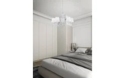 Stora Taklampor Ø70-150 Cm-Trio Lighting Cortez Takkrona 70cm 5-delad E14 matt vit
