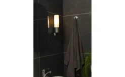 Badrumslampor Vägg-Aneta Cosenza Vägglampa med Eluttag Krom IP44