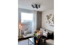 Hall & Trappa|Sovrum < Aneta Cosmos Plafond 53cm Svart/Rök