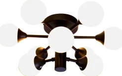 Plafonder < Aneta Cosmos Plafond 46cm Svart/Vit IP44