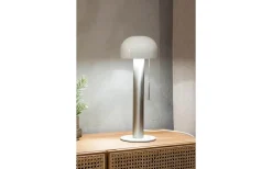 Bordslampor < Markslojd Costa Bordslampa 46cm Satin Nickel/Vit