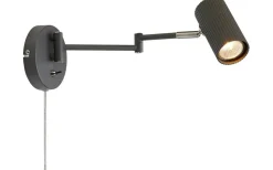 Läslampor-Markslojd Costilla Vägglampa Mörkgrå Flex
