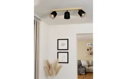 Avlånga Takspotlights|Takspot Med 3 Lampor < Eglo Cotorro Takspotlight 84cm Brun