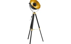 Golvlampor-Eglo Covaleda Golvlampa 164cm Svart/Guld