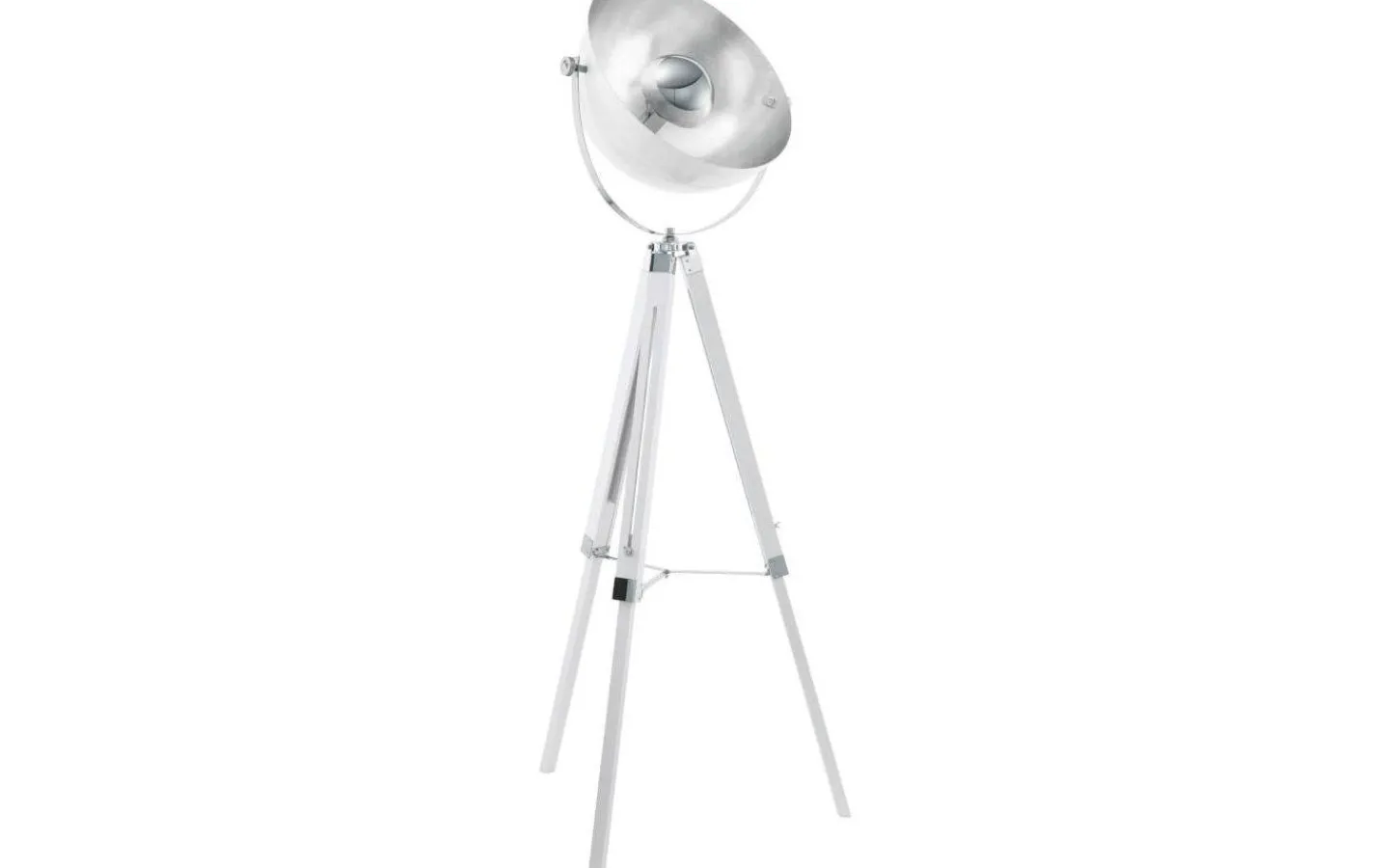Golvlampor-Eglo Covaleda Golvlampa 164cm Vit/Krom/Silver