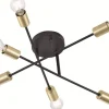 Plafonder < Trio Lighting Cross Plafond 6xE27 matt svart/guld