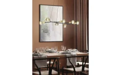 Stora Taklampor Ø50-69 Cm-Trio Lighting Cross Taklampa 7xE27 matt svart/guld