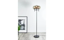 Golvlampor < Markslojd Crown Golvlampa 147cm Svart/Rökfärgad