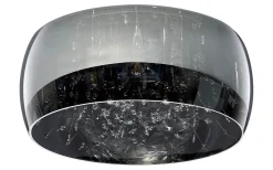 Plafonder < Trio Lighting Crystal Plafond 50cm 5xE14 krom/rökfärgat glas