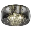 Plafonder-Trio Lighting Crystal Plafond 35cm 3xE14 krom/rökfärgat glas