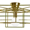 Hall & Trappa|Sovrum-Globen Lighting Cube Plafond 46cm E27 Mässing