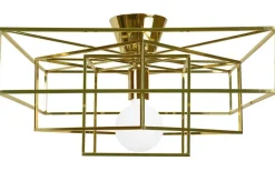 Hall & Trappa|Sovrum-Globen Lighting Cube Plafond 46cm E27 Mässing