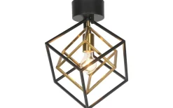 Hall & Trappa|Plafonder < Aneta Cubes Plafond 33cm Svart/Matt Mässing