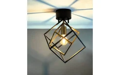 Hall & Trappa|Plafonder < Aneta Cubes Plafond 33cm Svart/Matt Mässing