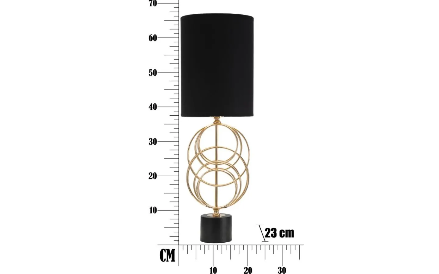 Bordslampor-Mauro Ferretti Cubo Bordslampa 65cm Guld/Svart