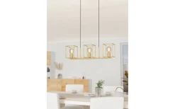 Avlånga Taklampor-Eglo Cumiole Taklampa 78cm Guldfärgad