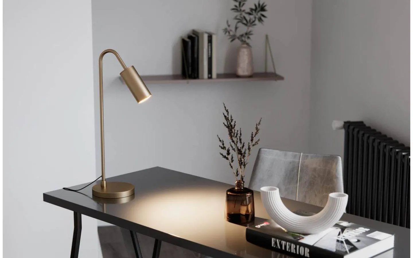Skrivbordslampor-By Rydens Curve Bordslampa 50cm Matt Guld