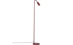 Golvläslampor < By Rydens Curve Golvlampa 146cm Matt Mörkröd