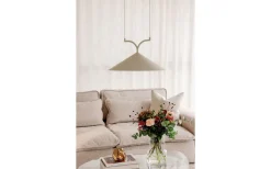 Stora Taklampor Ø50-69 Cm-Globen Lighting Curve Taklampa 50cm Beige